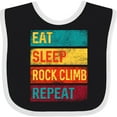thumbnail image 3 of Inktastic Rock Climbing Eat Sleep Rock Climb Repeat Boys or Girls Baby Bib, 3 of 4