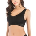 thumbnail image 4 of SAYFUT Women's Floral Lace Bralette Padded Breathable Lace Bra Front Cross Side Buckle Wireless Lace Bra Bustier, 4 of 7