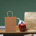 thumbnail image 3 of RENACLIPY 20Pcs Kraft Paper Bags for Bread Packing Oilproof Handle Paper Bag Suitable for Snack Storage, 3 of 5
