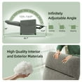 thumbnail image 6 of Miniyam Power Recliner Chair for Adults - Modern Fabric Electric Recliner Footrest, Padded Seat - Space-Saving Design for Living Room, Home Theater - Light Grey, 6 of 9
