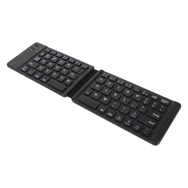 Teclado Bluetooth plegable, delgado, de bolsillo, portátil, inalámbrico, para Windows 7, 8, tableta, portátil, teléfono móvil, color negro