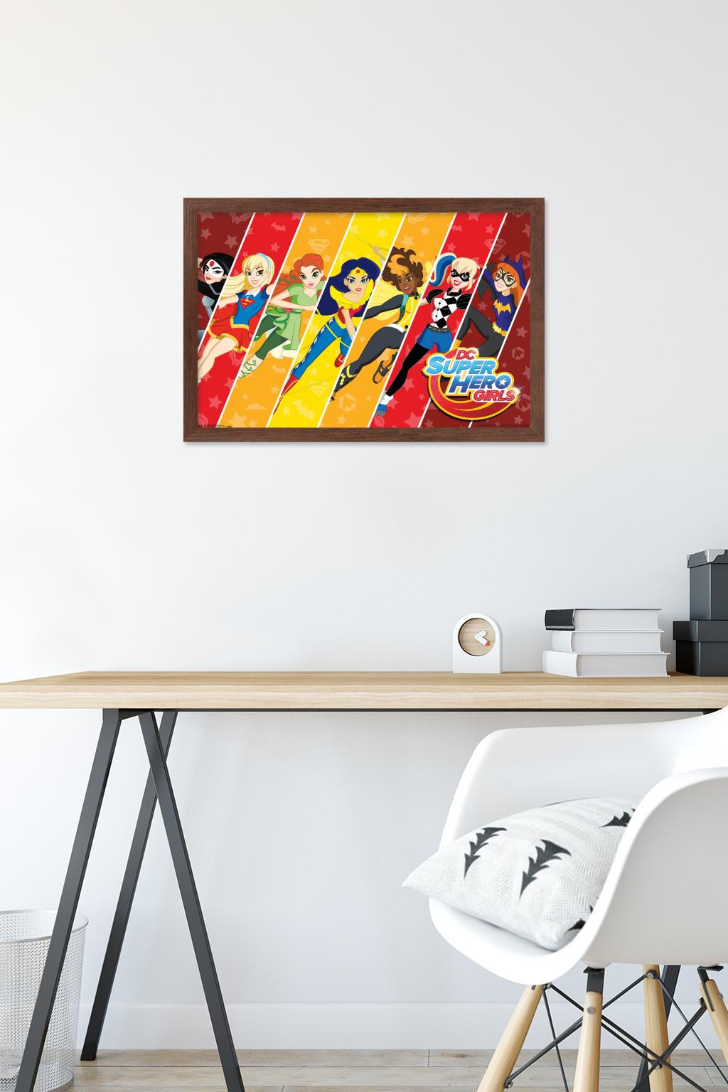 DC Comics TV - DC Superhero Girls - League Wall Poster, 14.725" x 22.375", Framed
