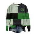 thumbnail image 4 of St. Patrick's Day Sweatshirts for Women Long Sleeve Crewneck Irish Sweatshirts Irish Clover Shirts for Women Green Shirts for Women Irish Gift Casual Loose Long Sleeve Fit Tops(Light Green,XXL), 4 of 4