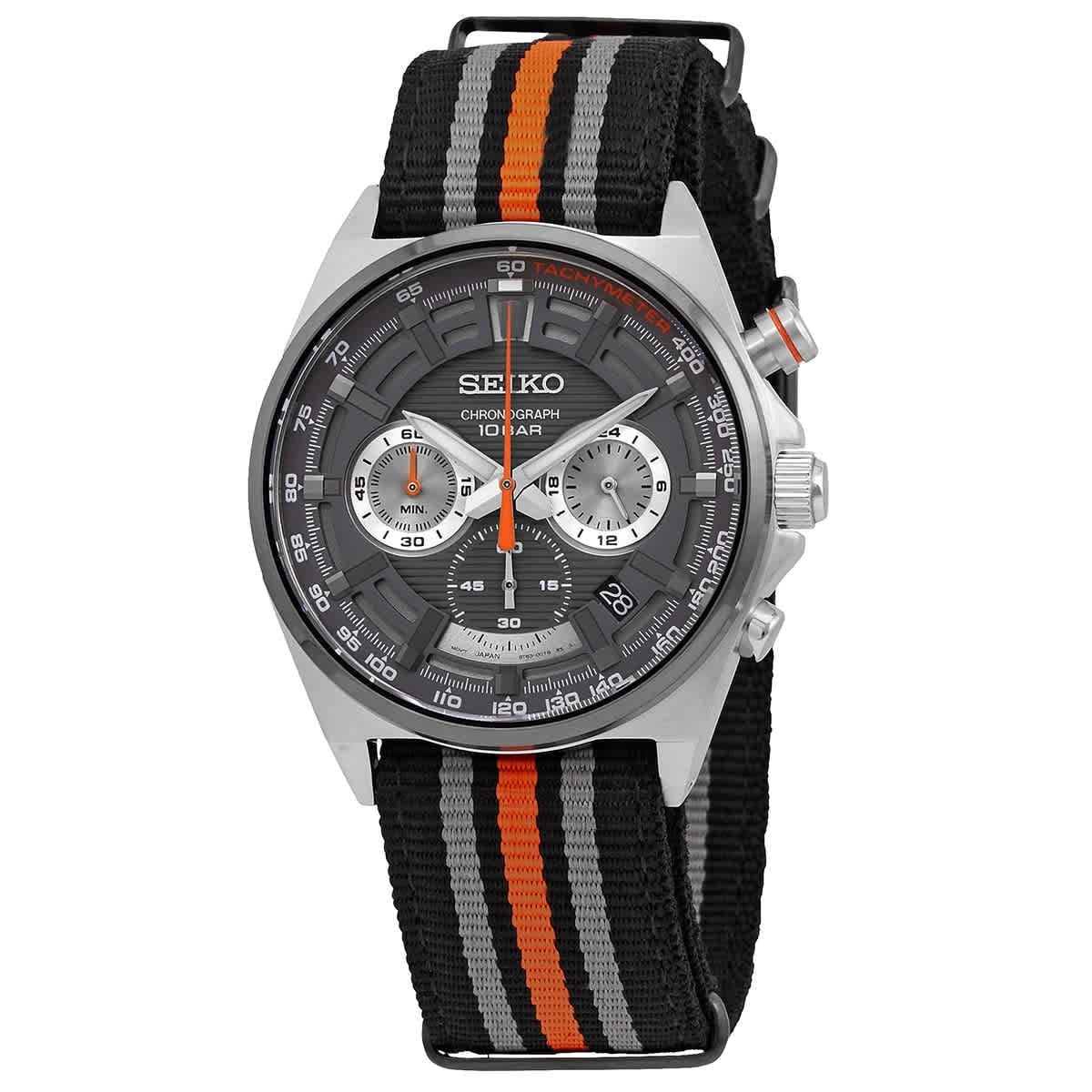 Seiko Core Chronograph Quartz Grey Dial Men's Watch SSB403P1