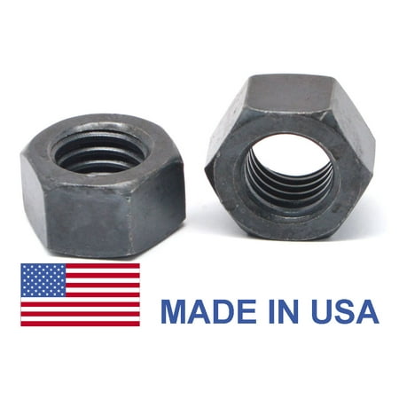 

3/4 -10 Coarse Thread Grade 8 Finished Hex Nut - USA Medium Carbon Steel Black Oxide Pk 150