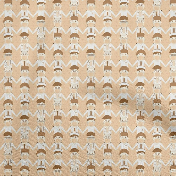 oneOone Cotton Cambric Light Beige Fabric Medical Sewing Material Print Fabric By The Yard 42 Inch Wide