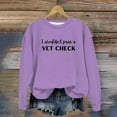 thumbnail image 2 of VBARHMQRT Chandails en Molleton d'Halloween pour Femmes Sweat à Capuche Décontracté Col Rond Imprimé Lettres Anglaises Humoristiques, 2 of 3
