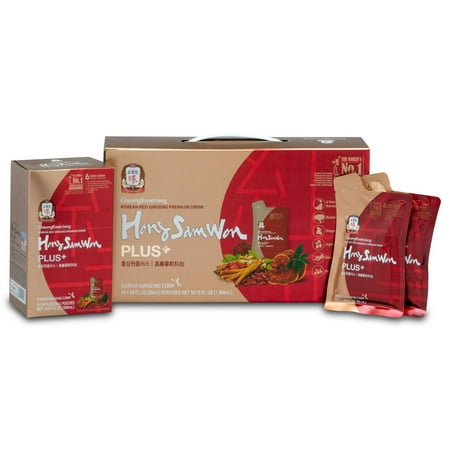 CheongKwanJang Hong Sam Won Plus Korean Red Ginseng Drinks - 30 Pouches Pack