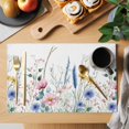 thumbnail image 2 of Eucalyptus Flower Placemats Set of 1, Wildflower Floral Botanical Rustic Non-Slip Place Mats Washable Table Mats for Kitchen Dining Table Decorations Indoor/Outdoor, 2 of 9
