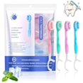 thumbnail image 1 of wonima02 52Pcs 5 in 1 Mini Toothbrush & Floss & Tongue Scraper & Toothpick Set - 5 in 1 Toothbrush & Floss, 5 in 1 Mini Brush, Toothpaste and Floss, Portable Oral Care for Travel Work (52Pcs), 1 of 1