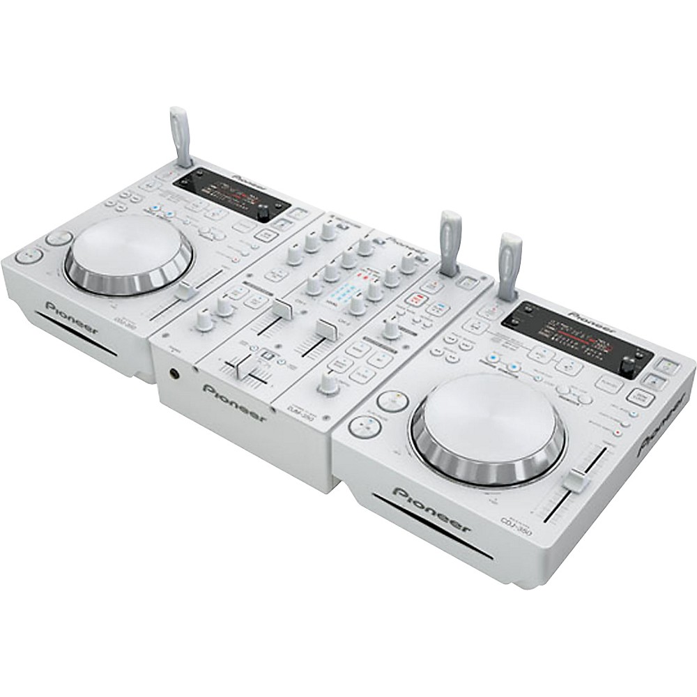 Pioneer DJ CDJ-350 DJM-350 DJ Package Pearl White