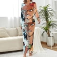 thumbnail image 3 of Pijamas de My Hero Academia para mujer, ropa de dormir suave de Manga larga con cuello en V, conjunto de 2 piezas personalizado, Shoto Todoroki de Manga larga para otoño, 3 of 4