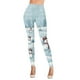 thumbnail image 4 of MKLEKYY Leggings deportivos para mujer, leggings para entrenamiento, pantalones con estampado navideño de bloques de color, leggings suaves y elásticos, 4 of 4