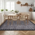 thumbnail image 3 of Garvee 10'x13' Modern Bordered Area Rug Farmhouse Neutral Carpet, Washable Rug Non Slip Soft Rugs for Living Room Bedroom Home Office, Black Gray, 3 of 9