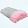 thumbnail image 1 of 300PackDisposableMascaraWandsCleanHandleSpoolsBrushLashWandEyelashExtensionToolBulkMakeupApplication(White-pink), 1 of 5
