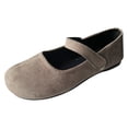 thumbnail image 2 of Commforr Ballerines Chaussures Habillées pour Femmes Ballerines pour Femmes Chaussures pour Femmes Ballerines pour Femmes Plates Rétro Chaussure Simple Ballerines avec Jupe Chaussures pour Femmes Brun 6.5, 2 of 7