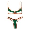 thumbnail image 3 of Milageto Female Bikini Set Adjustable Shoulder Straps Swimsuit for Travel Beach Party L, 3 of 8