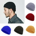 thumbnail image 1 of Winter Knitted Fishermen Beanie Hats for Men Merino Wool Short Cuffed Skull Cap Trawler Beanies Watch Hat for Women, 1 of 8