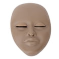 thumbnail image 3 of Cabeza De Maniquí De Pestañas Efectos 3D De Goma Suave Reutilizables Con Cabeza De Maniquí De Simulación De Párpados Extraíbles Para Práctica De Extensión De Pestañas Dobles(marron oscuro), 3 of 5