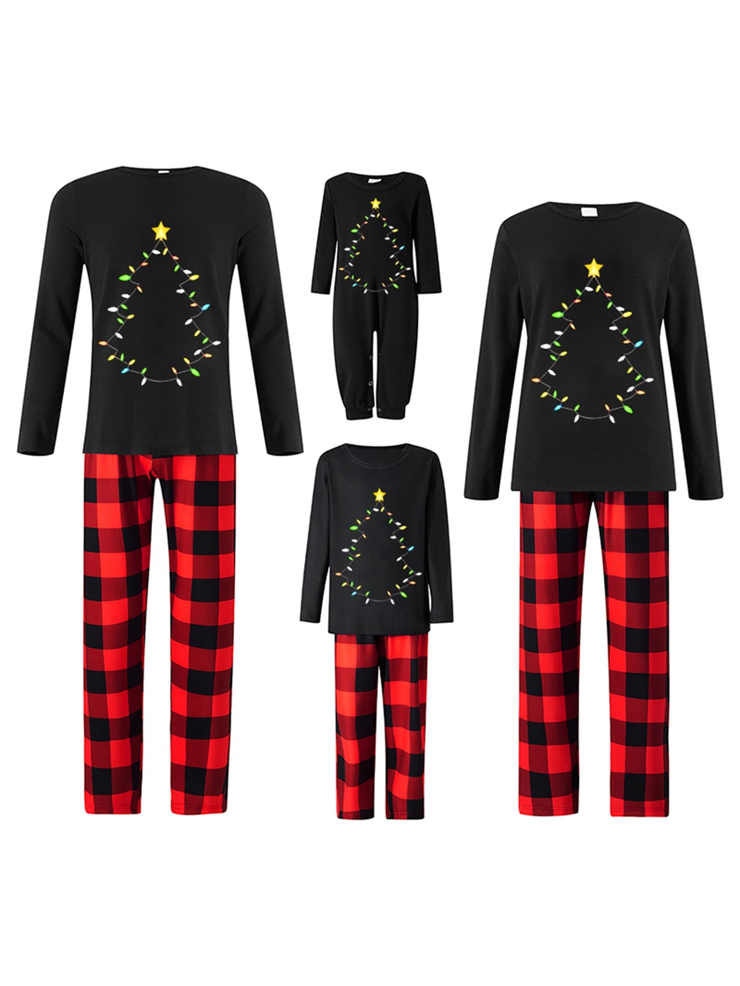 Christmas Family Matching Pajamas Set Adult Mens Womens Kids Sleepwear