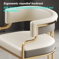 thumbnail image 4 of Kitchen Side Chairs for Dining Room Faux Leather Living Room Chairs Desk Chair Vanity Chair for Adult, Upholstered Armchair with Gold Frame,Wrap-around Backrest, 4 of 7