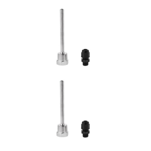 Kenally Termopozo de inmersión para control preciso de la temperatura en termopozo de vástago de acero inoxidable 304 8x250 mm 304 8x250mm 2piezas