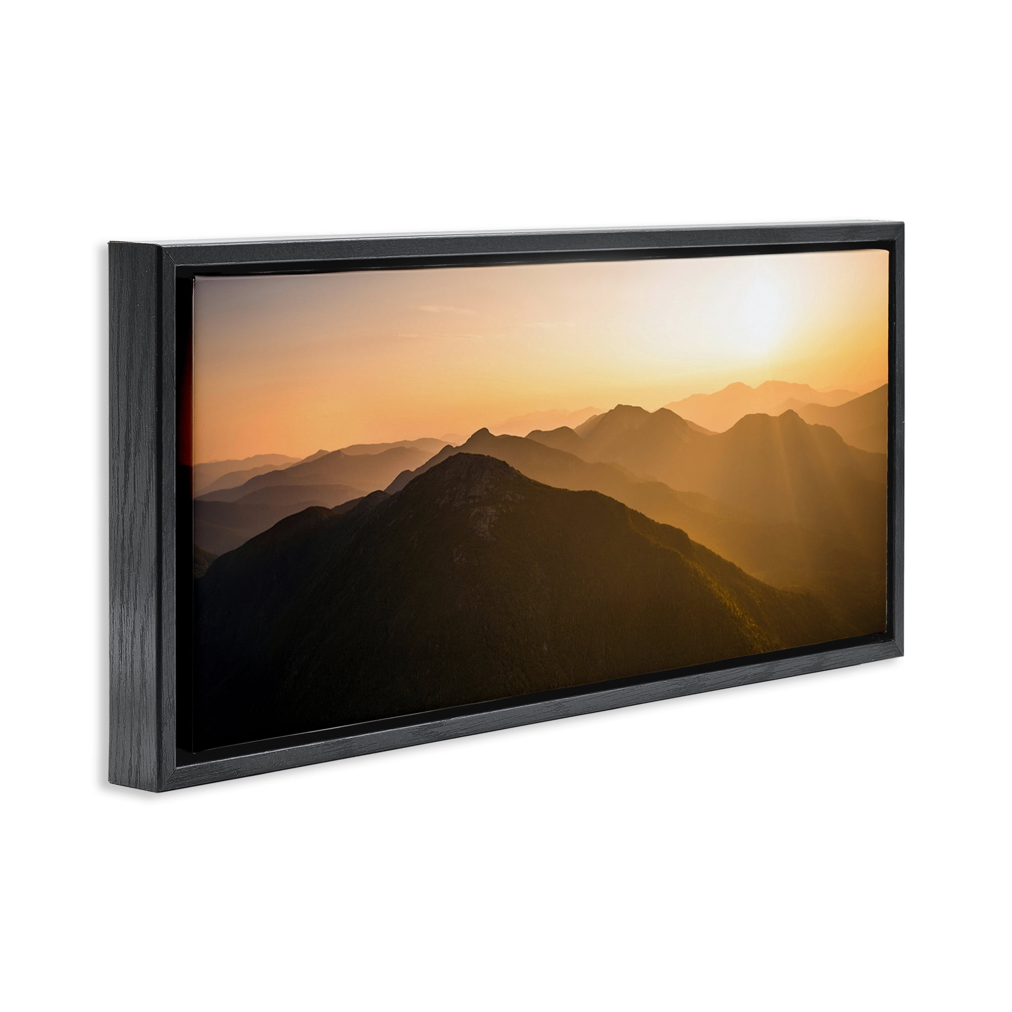Stupell Industries Sunrise Over The Adirondacks Black Framed Floater Canvas Wall Art, design by Jonathan Zaharek