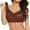Coffee, variant on Aura Lane Women’s Plus Size Lace Tank Bra – Wirefree Lightweight Side Support Bra,聚拢 Adjustable Bralette for Armpit Fat Wine XXL