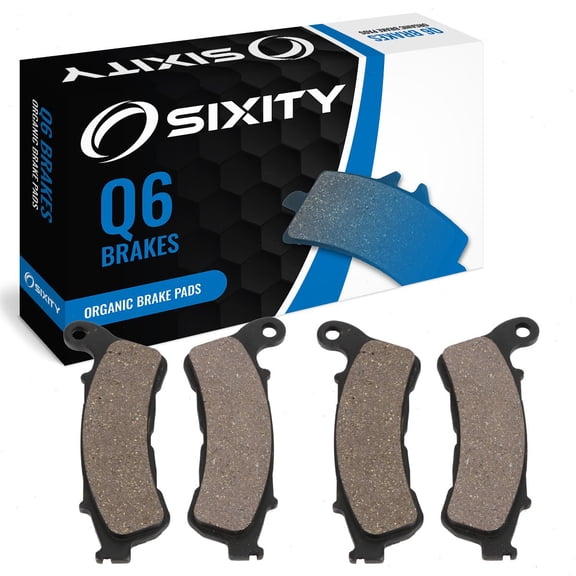 Sixity Q6 Front Organic Brake Pads compatible with Honda NC700X DCT ABS Auto G Box 2012-2014 Complete Set