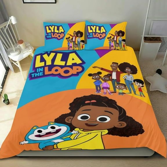 Lyla in the Loop-themed Bed Sheet Set Three Piece Set Comfortable And Skin Friendly Unique Design Home Decor Gifts For Family Friends fans36x75Inches（90cm*190cm）