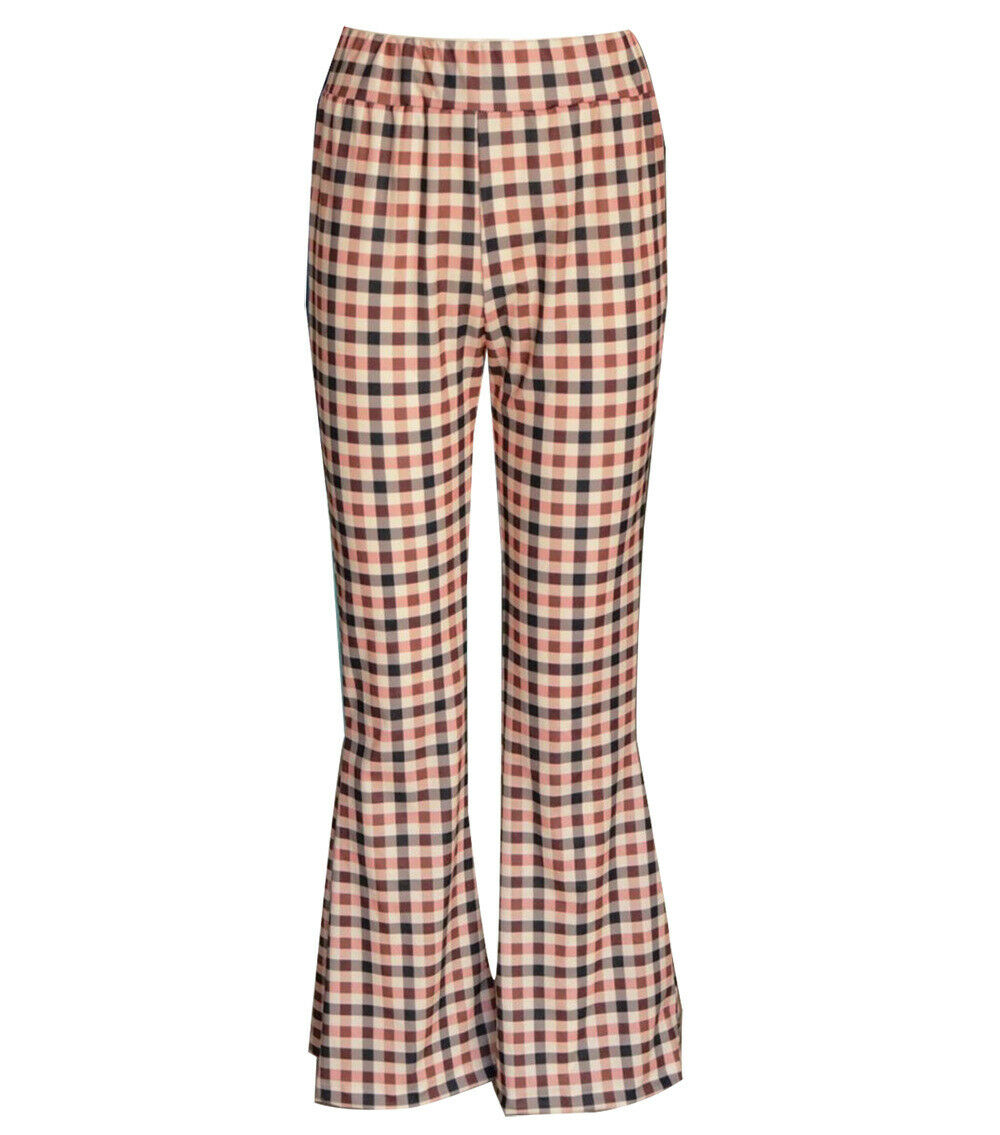 checkered bell bottom pants