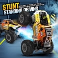 thumbnail image 6 of RC Monster Truck for Kids 6-12, 1:12 Scale 4WD Remote Control Car with Spray Smoke, LED Lights & Sound, Full Proportional Control, Stunt RC Car with 360° Spins, Rechargeable Off Road Toy Gift, 6 of 9