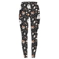 thumbnail image 4 of Usloyux Women Plus Size High Waisted Leggings Stretch Graphic Cute Casual Lounge Party Pants, Black 2XL, 4 of 5
