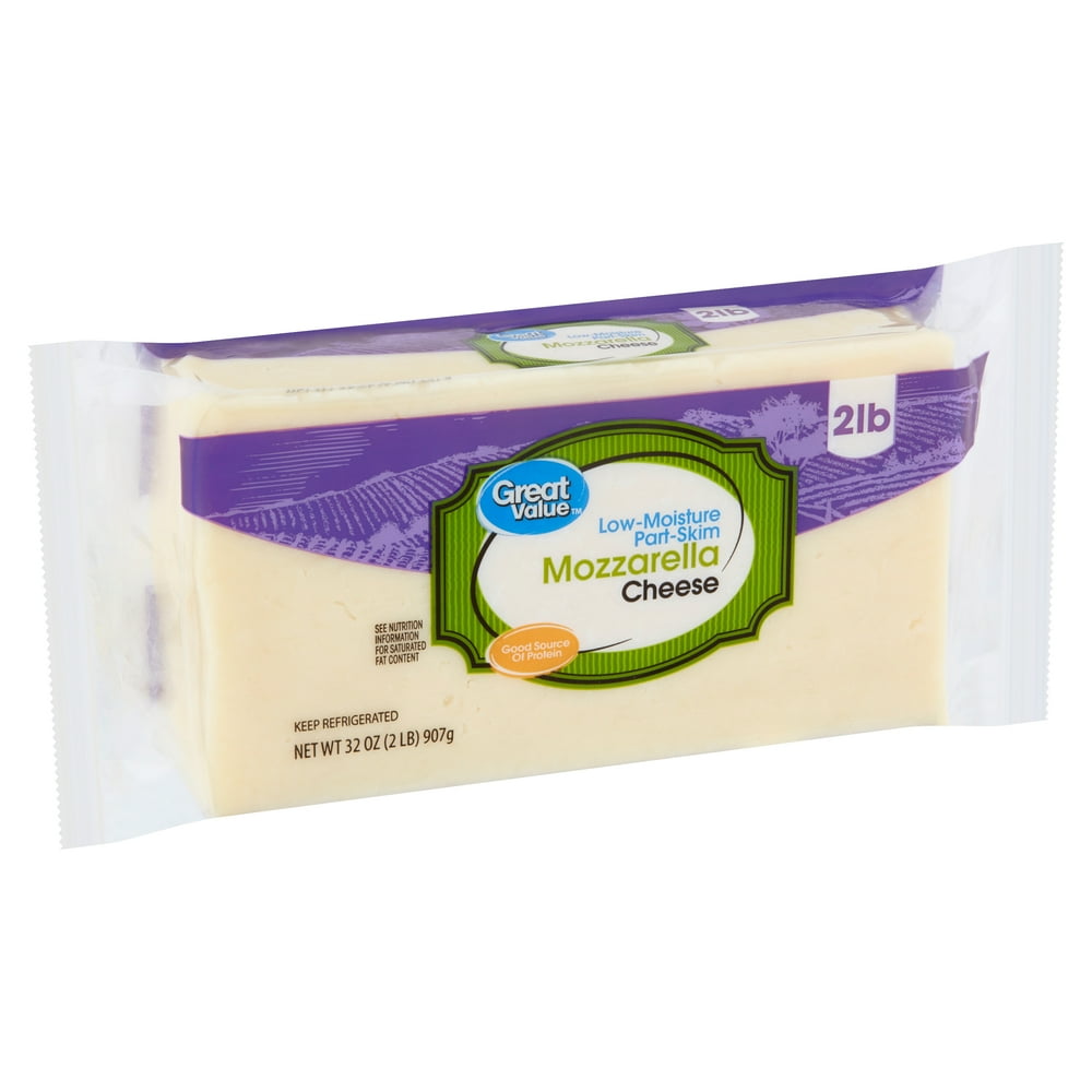 Great Value LowMoisture PartSkim Mozzarella Cheese, 32 oz Walmart