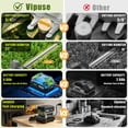thumbnail image 3 of Vipuse Pole Hedge Trimmer Cordless, Electric Bush Trimmer Tool with 21" Dual-Action Blade, Detachable Telescoping Pole, 4.0Ah Battery, Powerful Branches Cutter for Tree & Shrubs Pruning, 3 of 11
