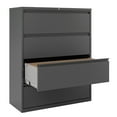 thumbnail image 4 of Hirsh Pro 42 inch Wide 4 Drawer Metal Lateral File Cabinet for Home and Office, Holds Letter, Legal and A4 Hanging Folders, Charcoal, 4 of 6