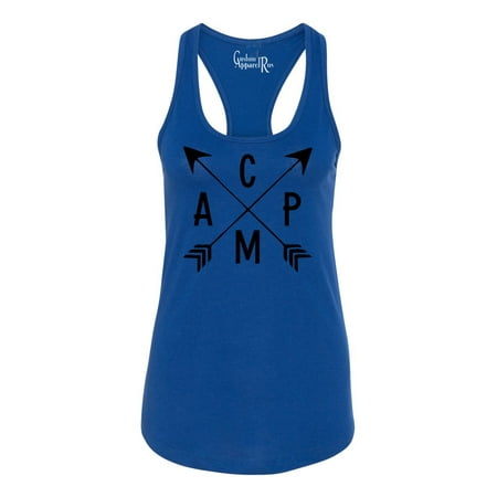 Arrows Camp Camping Hiking Womens Racerback Tank (Best Hiking Clothes For Women)