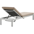 thumbnail image 4 of Modway Shore Outdoor Patio Aluminum Chaise with Cushions in Silver Mocha, 4 of 5