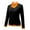 Black, variant on ASFGIMUJ Women's Thermal Lined Crew Neck Slim Fit Long Sleeve Thermal Shirt for Winter Layering or as a Standalone Warm Top