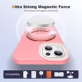 thumbnail image 3 of for iPhone 15 Case [Silicone] Phone Cases with Magnetic Invisible O-Ring Stand [Military Grade Drop Protection] Shockproof Compatible with Mag-Safe for iPhone 15 6.1" Women Girls,Jelly Pink, 3 of 6