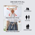 thumbnail image 2 of Aprons for Women Men with Pockets Water Drop Resistant Cross Back Adjustable, Khaki, 2 of 5