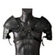 thumbnail image 1 of Cuero de Hombro medieval BLESIY Pauldron Guerrero Steampunk Arnés de pecho disfraz negro, 1 of 8