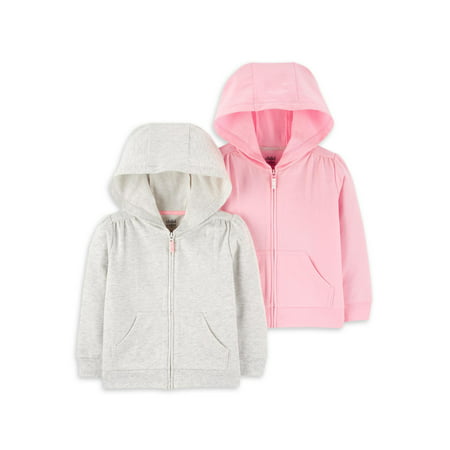 Child of Mine by Carter's Baby Girls & Toddler Girls French Terry Hoodie Sweatshirts, 2-Pack