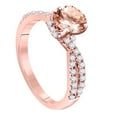 thumbnail image 2 of Mauli Jewels Engagement Rings for Women 1.10 Carat Halo Morganite And Diamond Engagement Ring Crafted 4-prong 14k Solid Rose Gold, 2 of 6