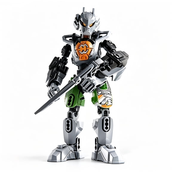 Blocker Bionicle Gupa Robot Building Kit, DIY Buildable Mecha Action Figure With Movable Joints for Collection & Desktop Display