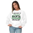 thumbnail image 4 of Christmas Bring It This Year Santa Unisex Plus Fleece Graphic Sweatshirt Brisco Brands 5X, 4 of 5