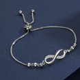 thumbnail image 2 of Pulsera de Plata de Ley 925 para Mujer, Pulsera Corazón Infinito con Circonita Cúbica Pulsera Ajustable para Regalo de Cumpleaños, Regalo del Día de la Madre Joyería de Plata, 2 of 5