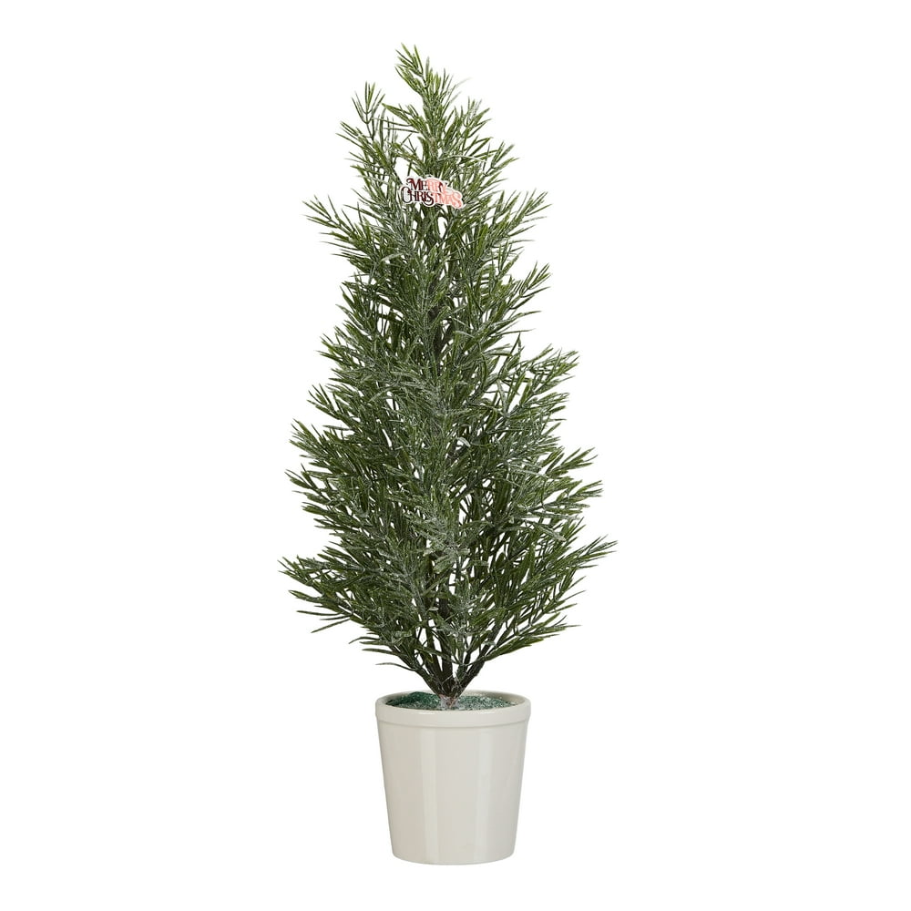Holiday Time Rosemary Tree with Porcelain Base Christmas Decoration, 24