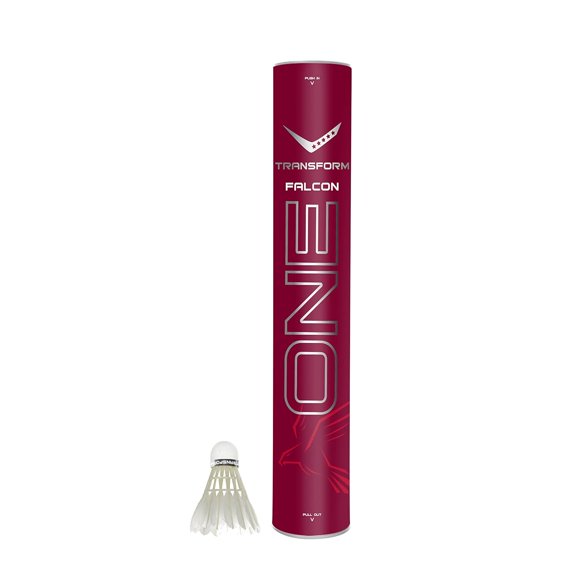 Transfrom VT - One Badminton Feather Shuttlecock , Speed 78 | White , Pack Of 12 , Playing Level - Professional