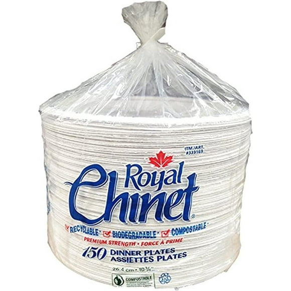 Royal Chinet Assiettes Repas 150 Pièces